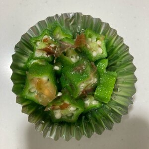 オクラのおかか和え✿お弁当おかず